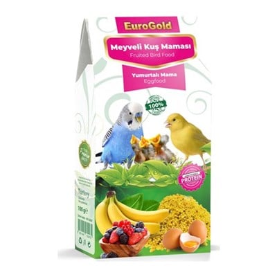 EUROGOLD YUMURTALI MEYVELİ KUŞ MAMASI 100 GR.