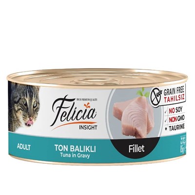 FELICIA TON BALIKLI FILETO TAHILSIZ KEDI KONSERVESI 85 GR