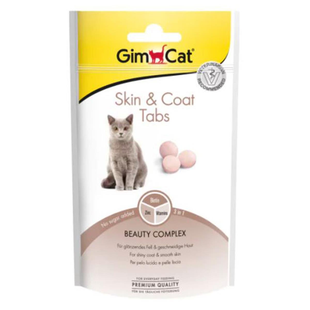 GİMCAT SKİN COAT TABS DERİ TÜY BAKIMI KEDİ ÖDÜLÜ 40 GR4002064418711