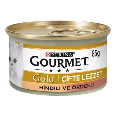 GOURMET GOLD ÇIFTE LEZZET HINDI VE ÖRDEKLI KEDI KONSERVESI 85 GR