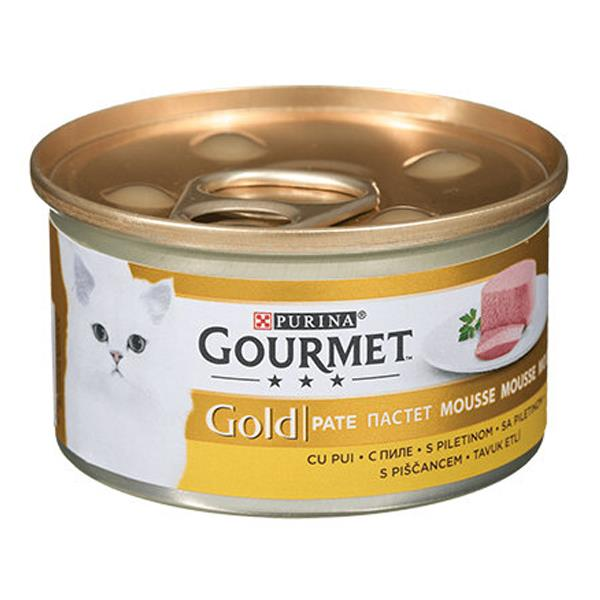 GOURMET GOLD KIYILMIŞ TAVUKLU YETİŞKİN KEDİ KONSERVE8445292081061