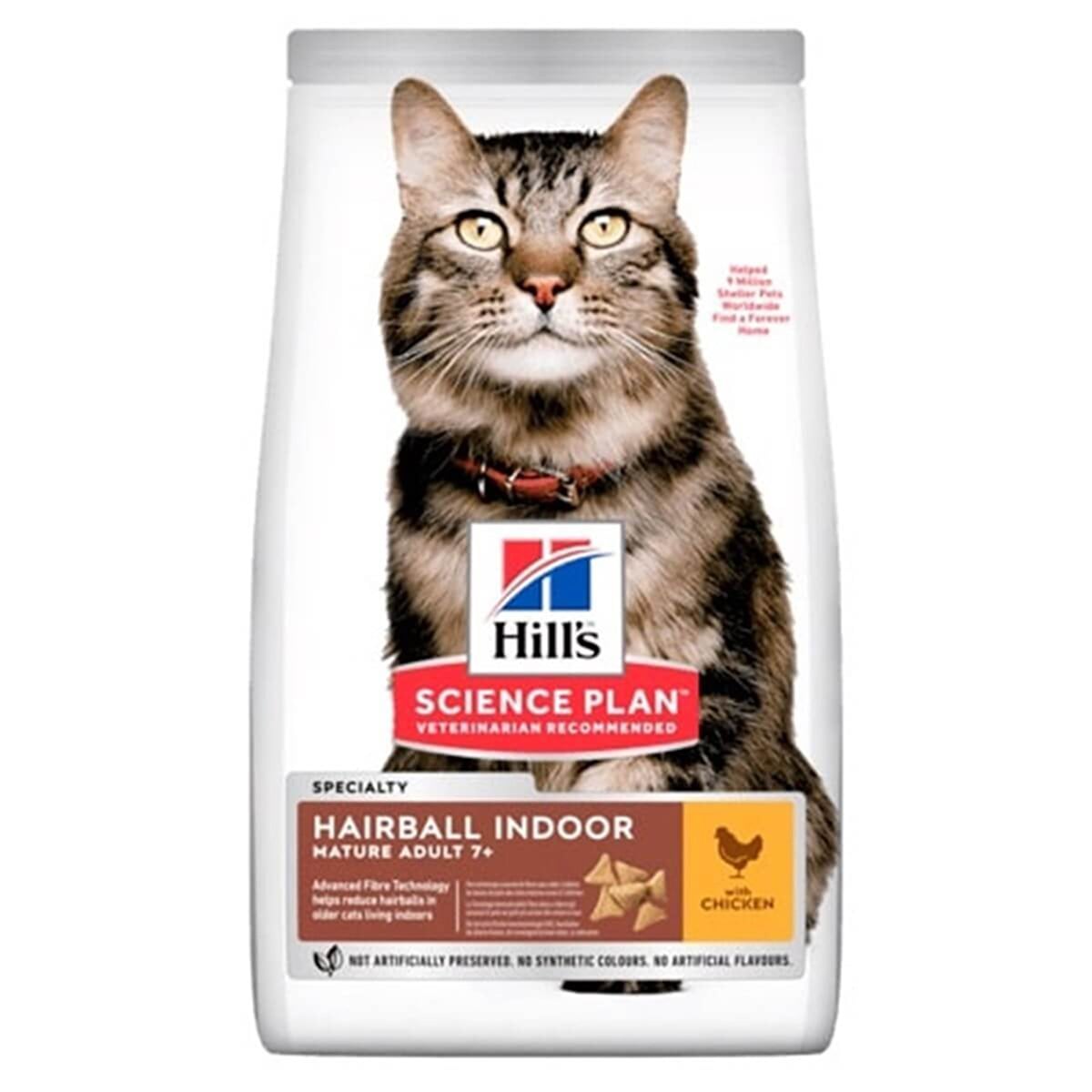 HİLLS FELİNE HAİRBALL & İNDOOR YETİŞKİN KURU KEDİ MAMASI 1,5 KG052742752402