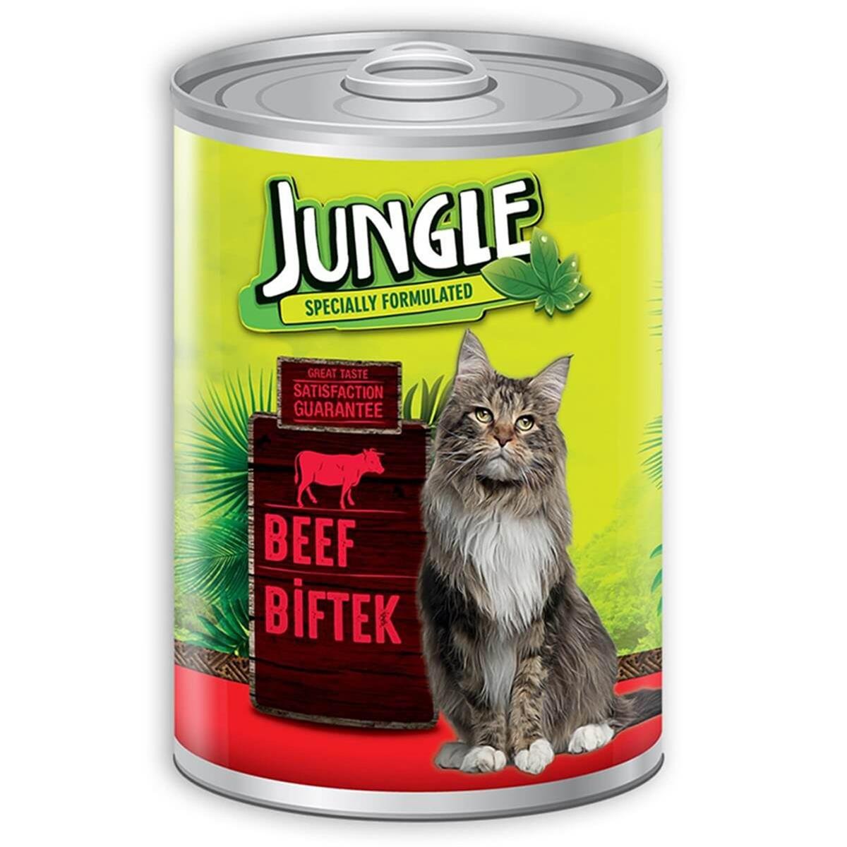 JUNGLE BİFTEKLİ KEDİ KONSERVESİ 415 GR8681299602322