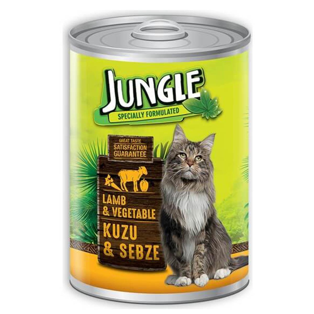 JUNGLE KEDİ KUZU ETLİ SEBZELİ KONSERVE 415 GR8681299602353