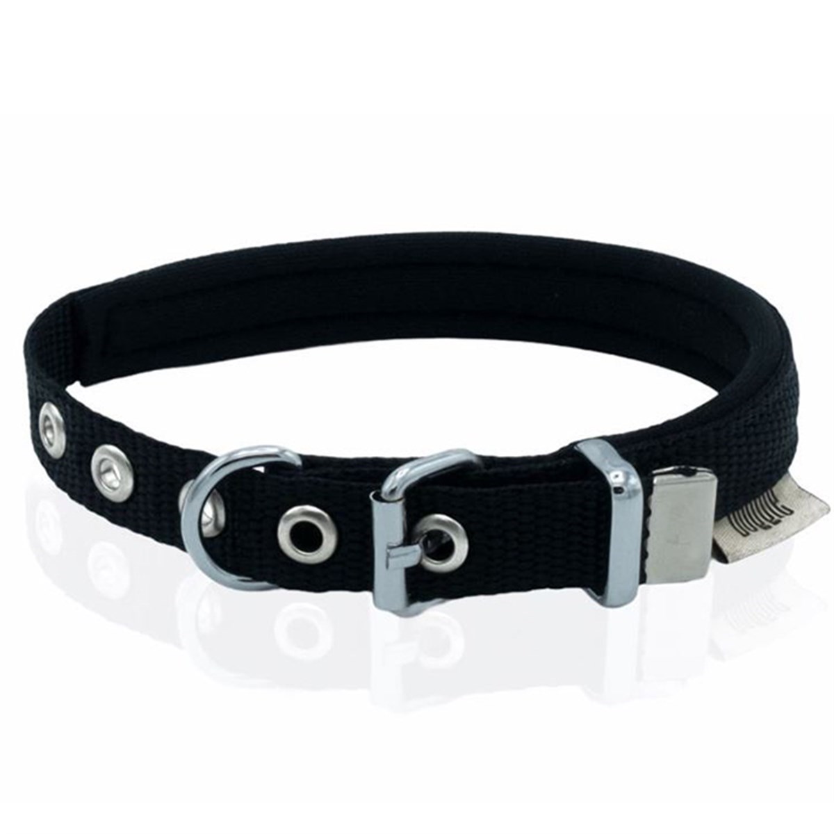 DOGGİE KONFOR DOKUMA BOYUN TASMASI SİYAH 1,5X25-30CM