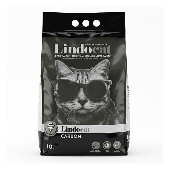 Lindocat Carbon Ekstra Güçlü Topaklanan Kedi Kumu 10 L8006455001465