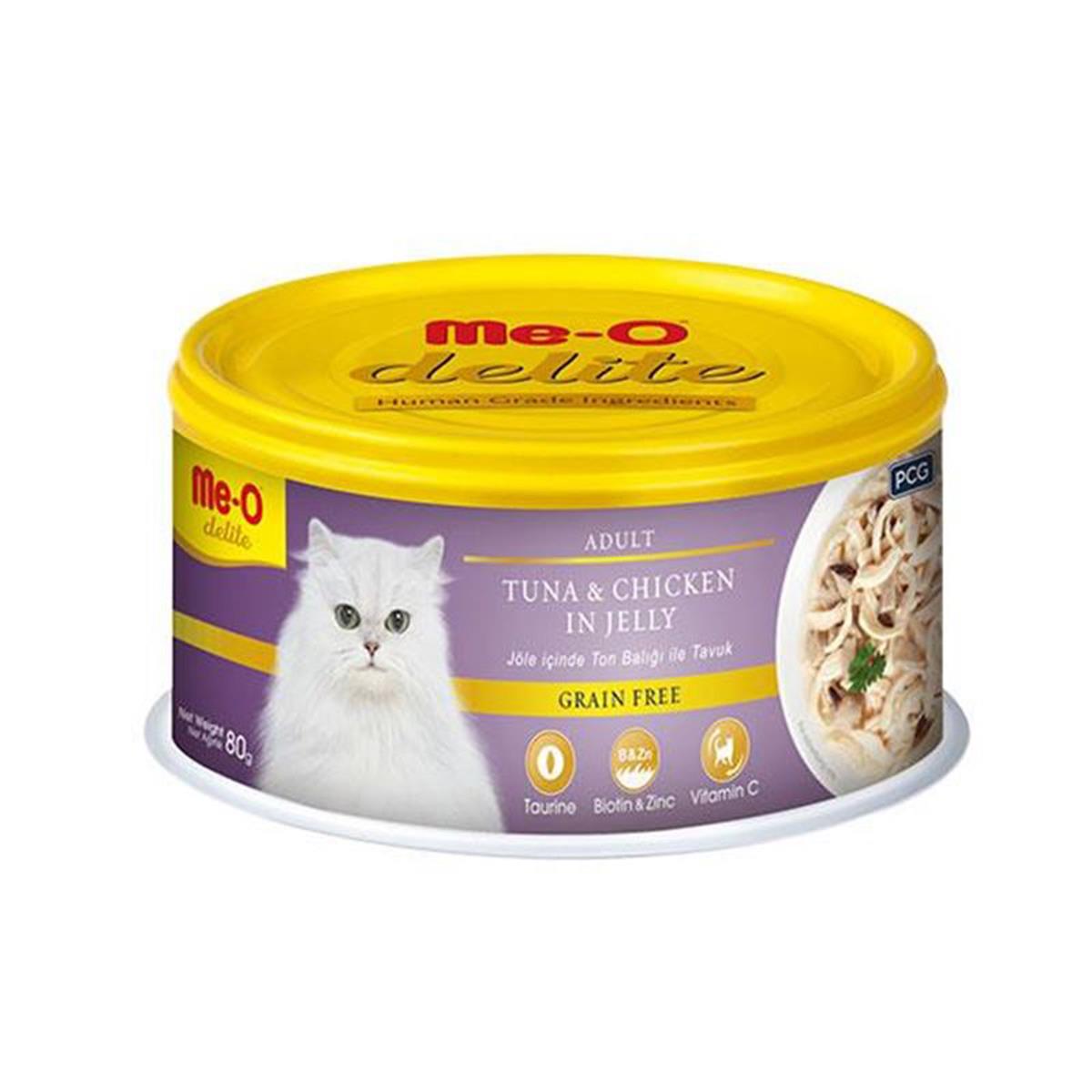 ME-O DELİTE TAHILSIZ TON TAVUK JELLY KEDİ KONSERVESİ 80GR8850477024120