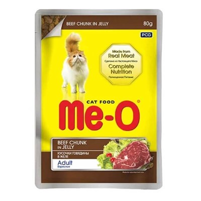 ME-O JÖLE İÇİNDE POUCH DANA ETLİ KEDİ KONSERVESİ 80GR