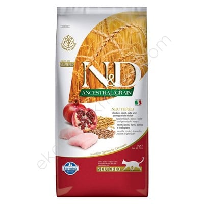 ND Düşük Tahıllı Tavuklu Ve Narlı Yetişkin Kedi Maması 1,5 Kg