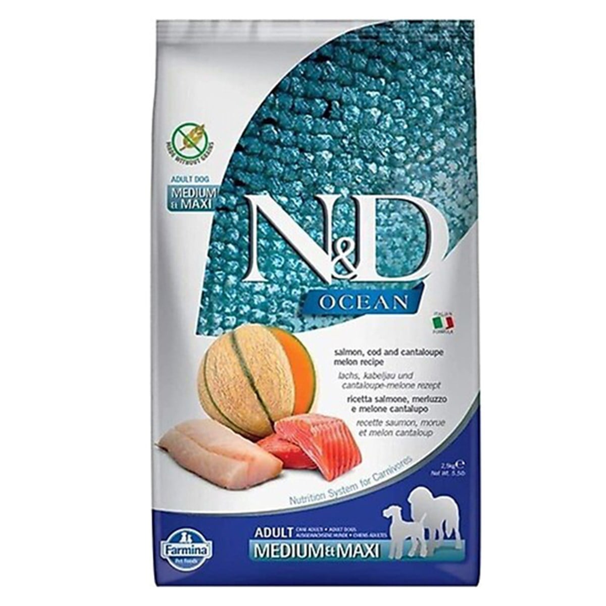 N&D OCEAN PR SOMON MORINA KAVUN ADULT MED-MAX 2,5 KG8010276039316