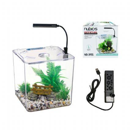 NUBİOS MASAÜSTÜ AKVARYUM SETİ 13,5LT KÜP6500249153252