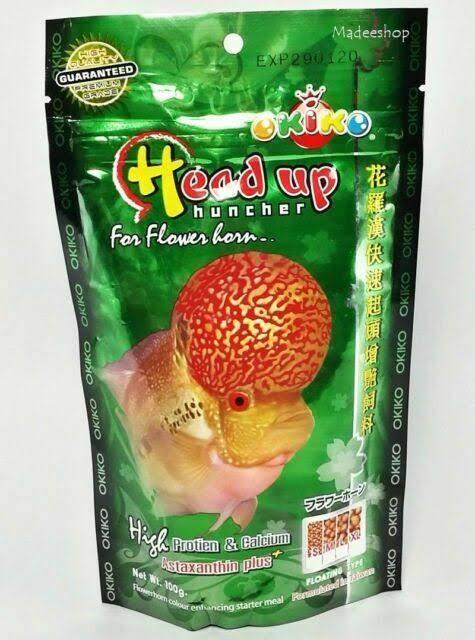 OKİKO HEAD HUNCHER &ASTAXANTHİN FLOWERHORN RENK YEMİ YEŞİL L 100 G8857110850818