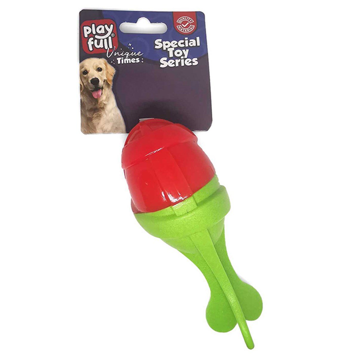PF-4017-PLAYFULL ÖTEN BALIK ŞEKLİNDE PLASTİK KÖPEK OYUNCAĞI 13X5 CM8683497040173