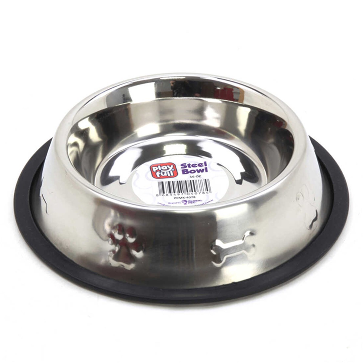 PLAYFULL DESENLİ ÇELİK MAMA VE SU KABI 16 OZ (SWT2302)8683497040784