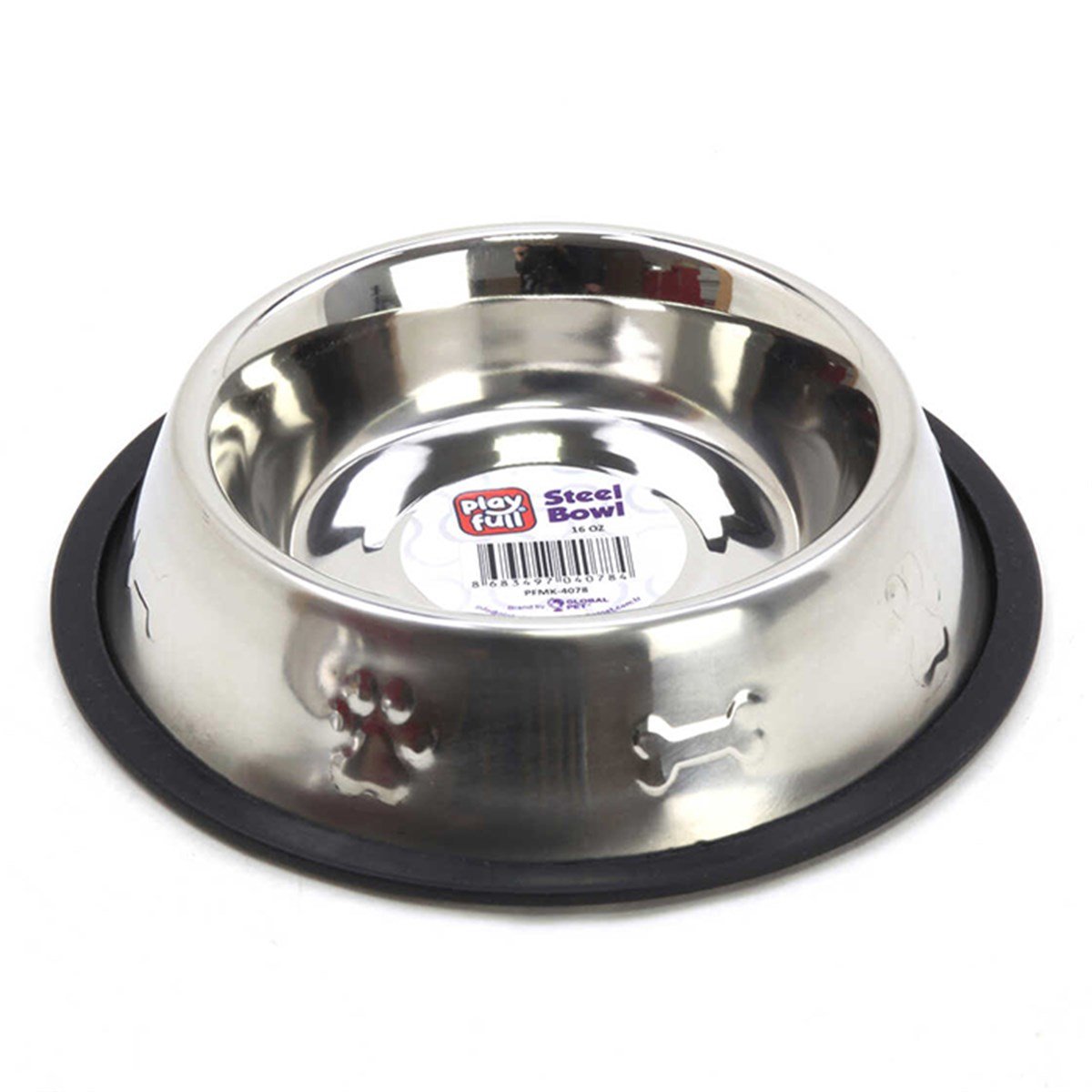 PLAYFULL DESENLİ ÇELİK MAMA VE SU KABI 8 OZ (SWT2302)8683497040777
