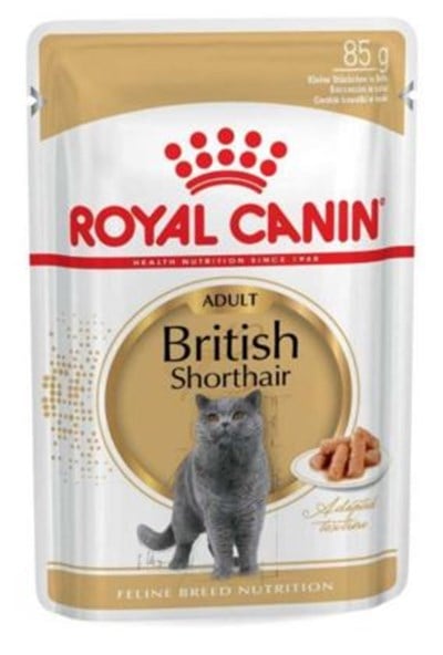 ROYAL CANİN BRİTİSH SHORTHAİR YETİŞKİN POUCH KEDİ KONSERVESİ 85 GR