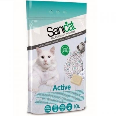 SaniCat Aktif Dezanfektan Marsilya Sabunlu Doğal Kedi Kumu 10 Lt
