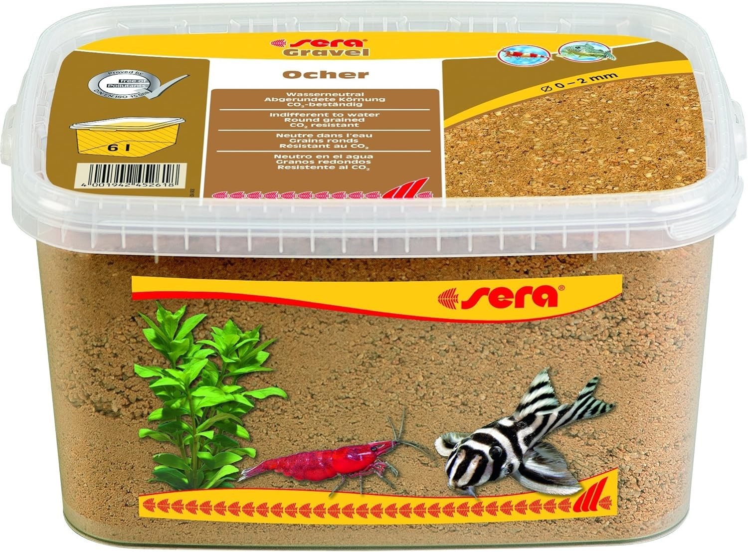 SERA AKVARYUM KUMU TOPRAK RENGİ 0-2 MM 6 LİTRE4001942452618