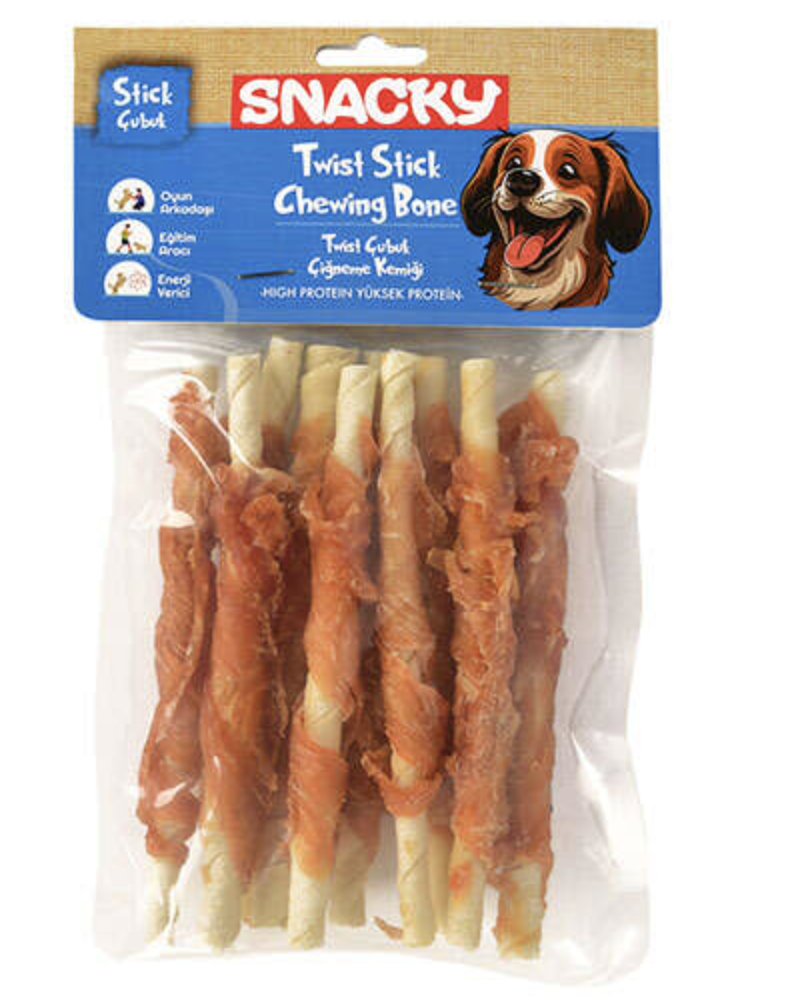 SNACKY T. TAVUK SARGILI ÇUBUK KÖPEK ÖDÜL 10 LU -13CM-100G8682631205249