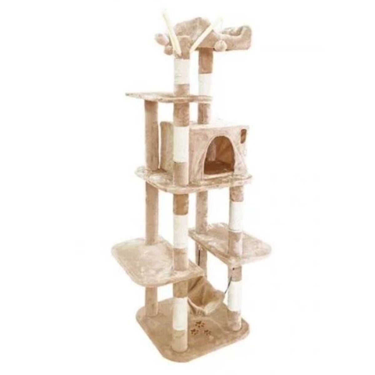 TECTAKE KEDİ TIRMALAMA KULESİ KOYU BEJ 155 CM4260505449148