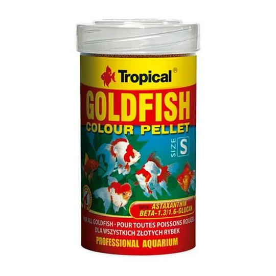 TROPICAL GOLDFISH COLOUR PELLET SIZE S 50 GR3482