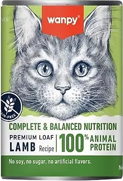 WANPY TAHILSIZ KEDİ %100 GERÇEK ET 375 GR KUZULU KONSERVE6927749853329