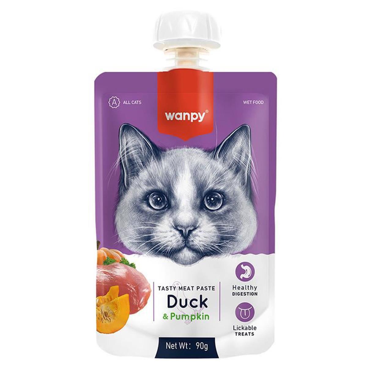 WANPY TAZE ÖRDEKLİ&BAL KABAKLI 10 LU KEDİ ET EZMESİ 90 GR6927749871521