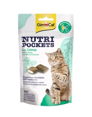 GimCat NutriPockets Kedi Otlu Multivitamin Kedi Ödülü 60 gr4002064400723