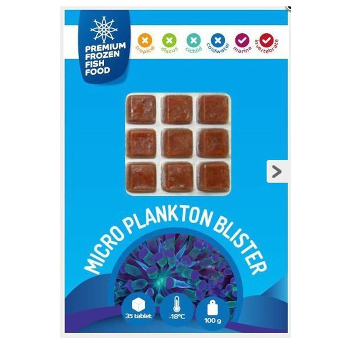 3F FROZEN FİSH FOOD MİCRO PLANKTON 100 GR8714558001267