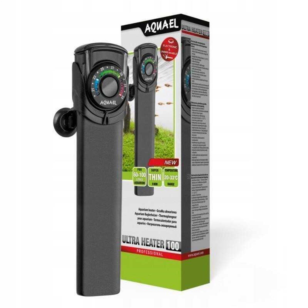 AQUAEL KIRILMAZ PLASTİK KASALI KALİBRASYONLU 100W ISITICI5905546313445