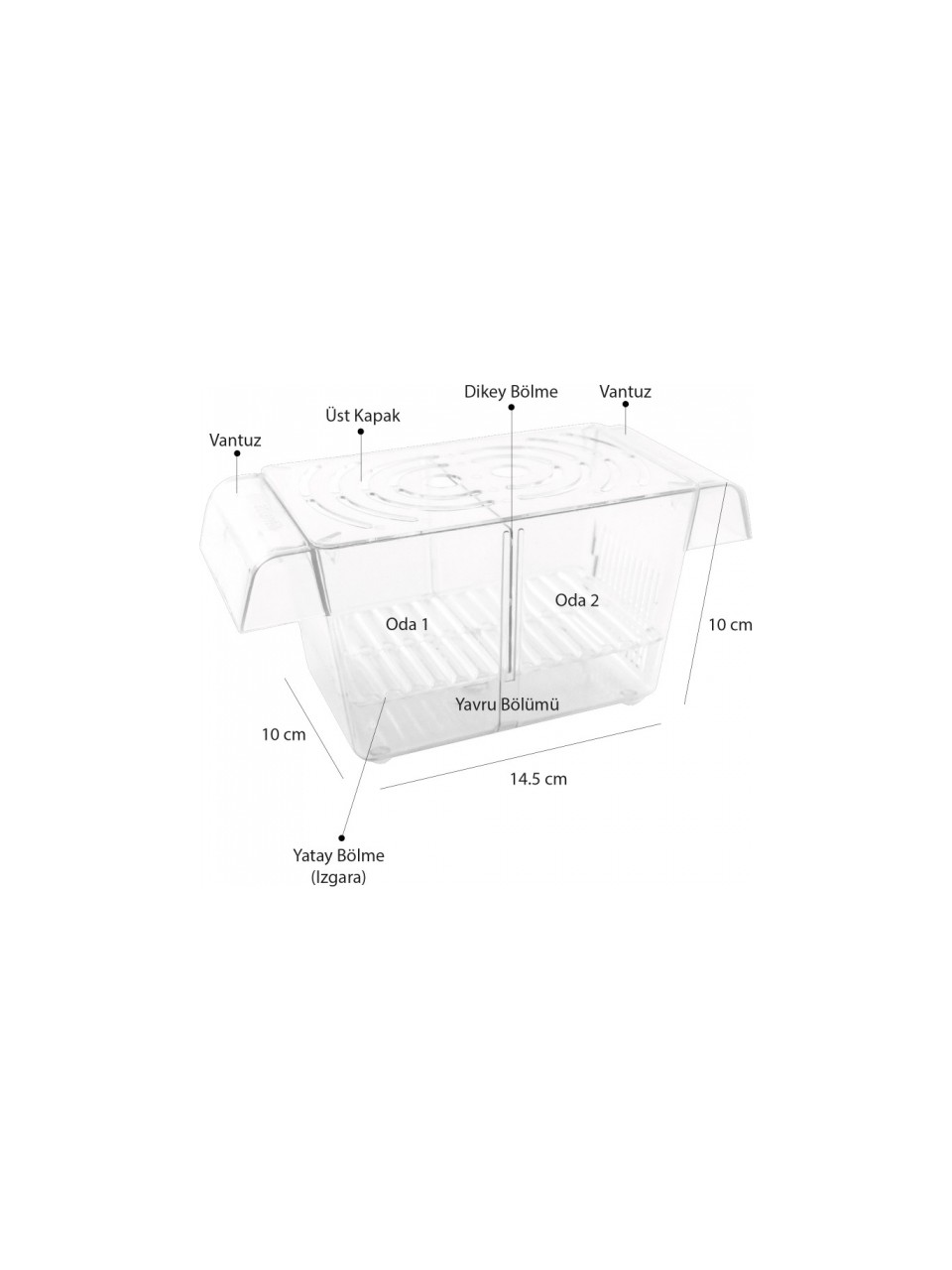 ATLANTİK İKİLİ KRİSTAL YAVRULUK (14,5X10X10CM)8698764340221
