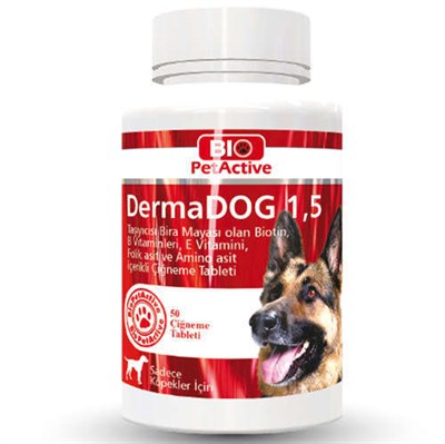 BIO PET ACTIVE DERMADOG 1,5 ÇINKO SARIMSAKLI MAYASI TABLETI 75 GR-(50 TAB)
