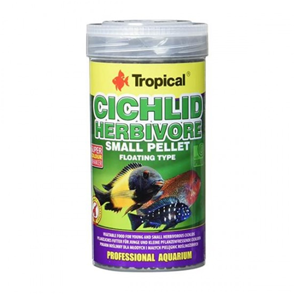 CICHLID HERBIVORE SMALL PELLET 1000 ML