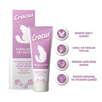 CROCUS KEDİ STERİLİSED MALT MACUN 100 GR