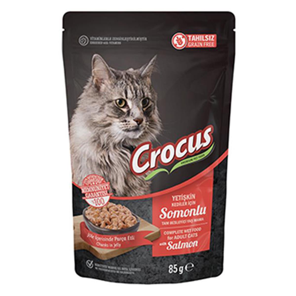 CROCUS SOMONLU YETİŞKİN KEDİ YAŞ MAMASI 85 G8681085427498
