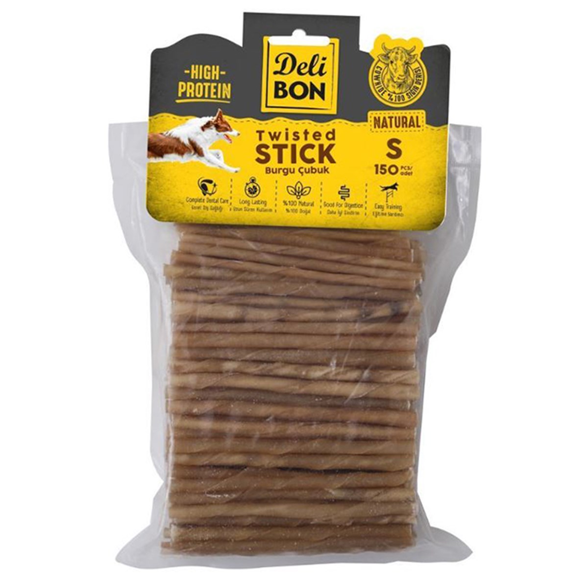 DERİ BURGU ÇUBUK İNCE BOY 150Lİ PAKET NATUREL İNCEX150AD.8680782160165