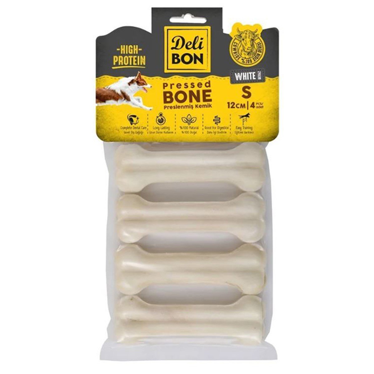 DERİ PRES KEMİK 12CM S BOY 4LÜ PAKET BEYAZ 12CMX4AD.8680782160073