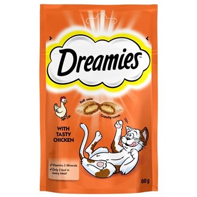 DREAMİES KEDİ ÖDÜL MAMA TAVUKLU 60 GR