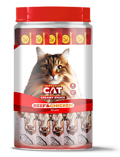 EUROGOLD CAT SIVI KEDİ ÖDÜLÜ DANA-TAVUK ETLİ 30X15GR8681144151715