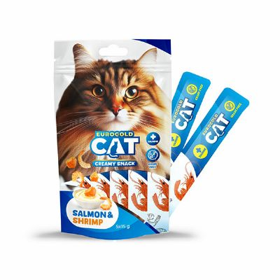 EUROGOLD CAT SIVI KEDİ ÖDÜLÜ SOMON-KARİDES 5X15GR8681144151647