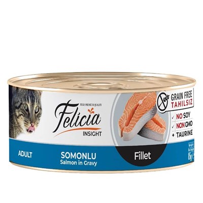 FELICIA SOMON BALIKLI FILETO TAHILSIZ KEDI KONSERVESI 85 GR
