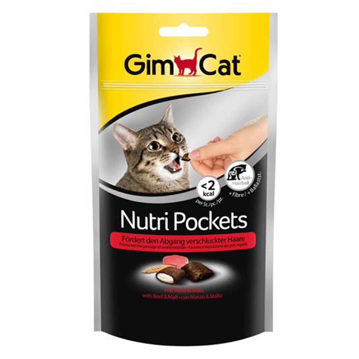 GIMCAT NUTRIPOCKETS ANTI-HAIRBALL KEDI ÖDÜLÜ BIFTEK MALT4002064400747
