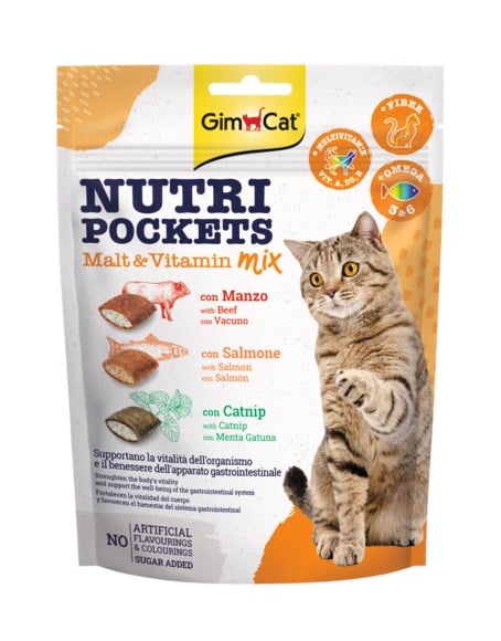 GimCat NutriPockets Malt Vitamin Mix Kedi Ödülü 150 gr4002064400693