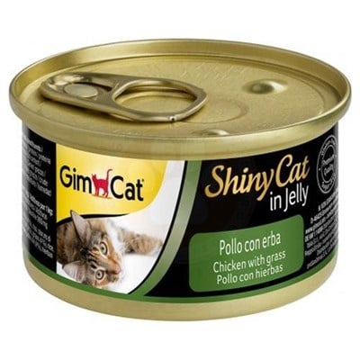 GIMCAT SHINYCAT TAVUK ETLI ÇIMENLI JÖLELI KEDI KONSERVESI 70 GR