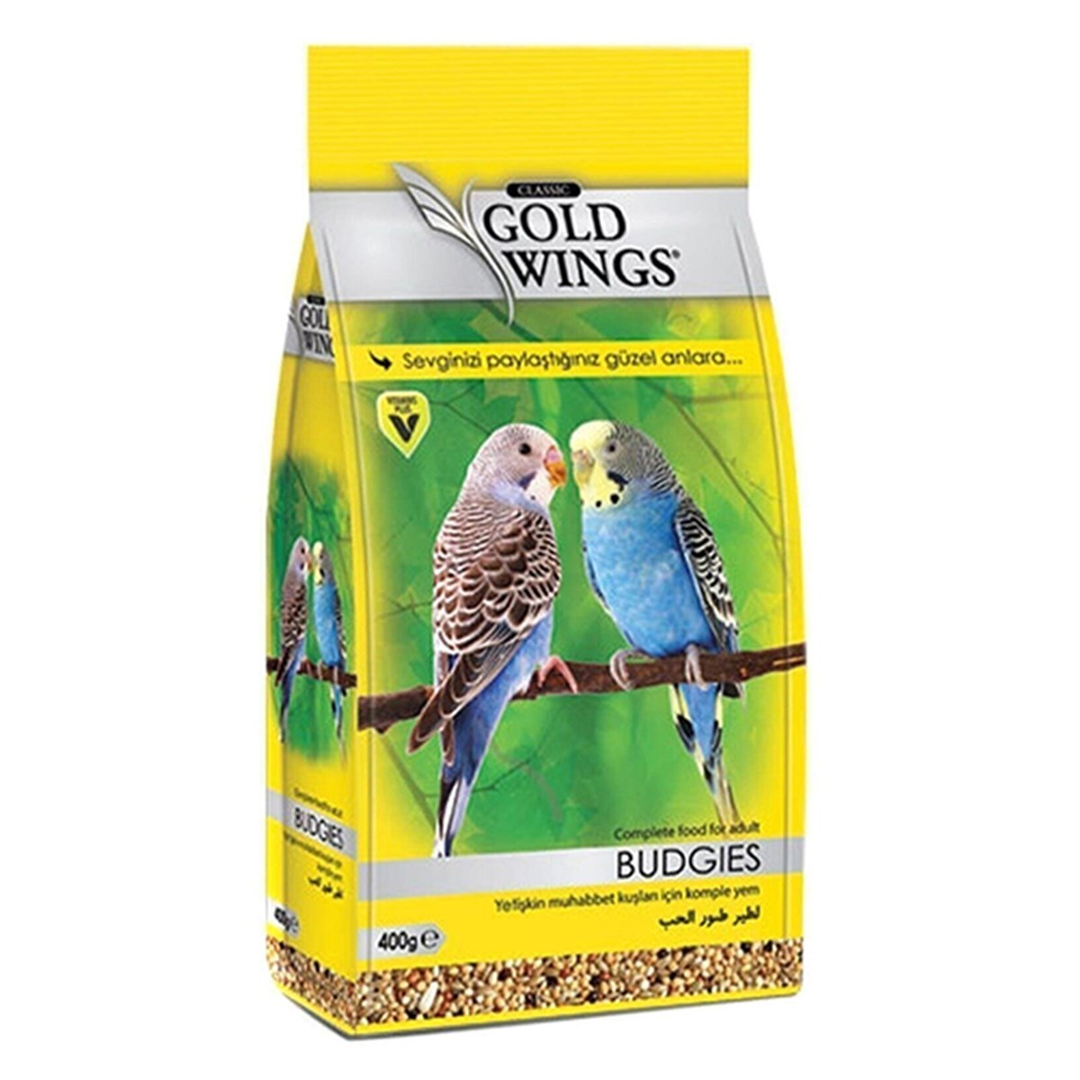 GOLD WINGS CLASSIC MUHABBET KUŞLARI IÇIN KOMPLE YEM 400 GR8680468043058