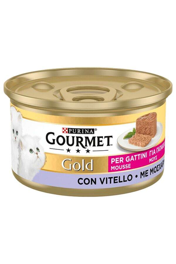 GOURMET GOLD Kitten Mse Veal 85 gr Kedi Yaş Mama8445292266925