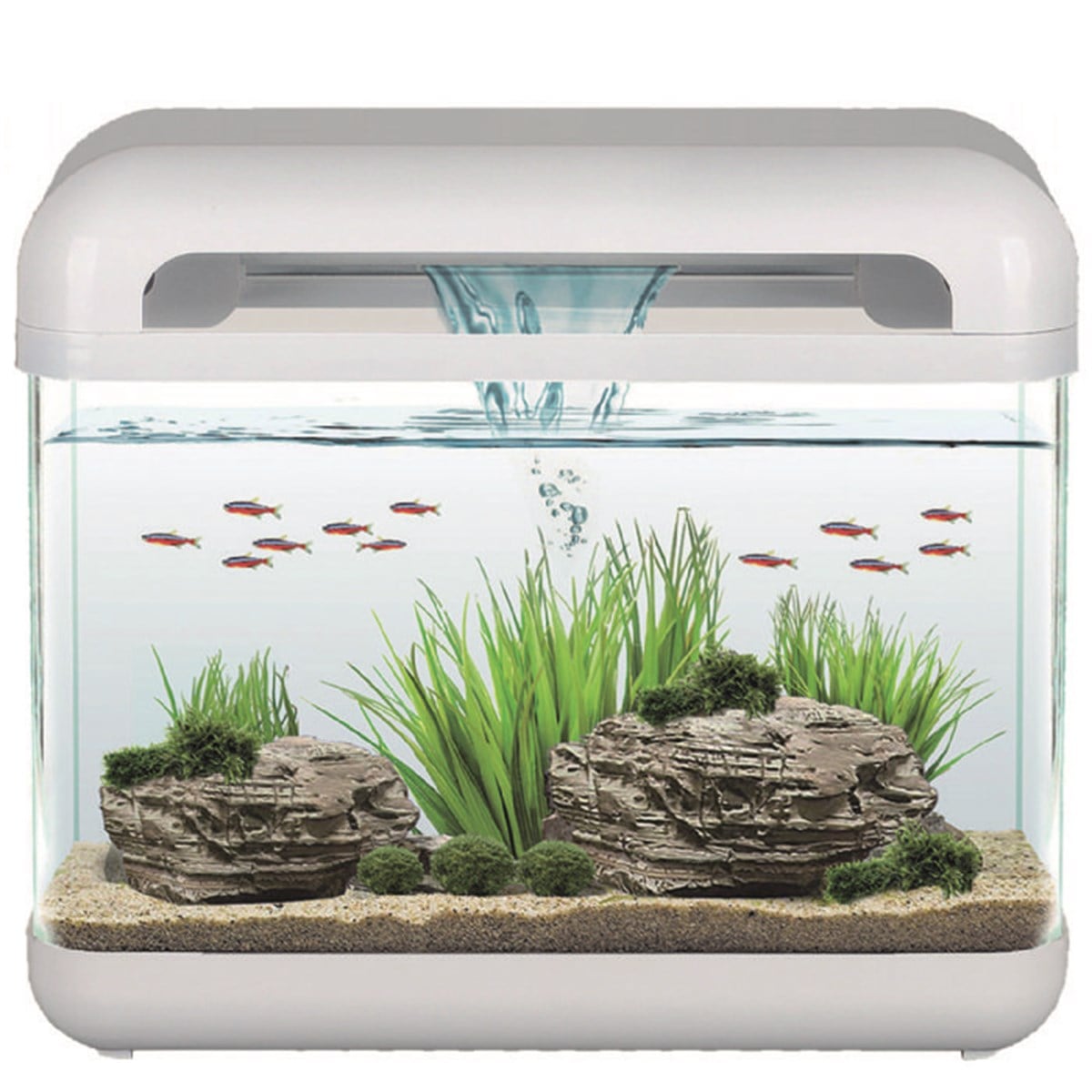 HAQOS ES-400 NANO WATERFALL FİLTRELİ DEKORATİF AKVARYUM 40X16X37CM6904987174010