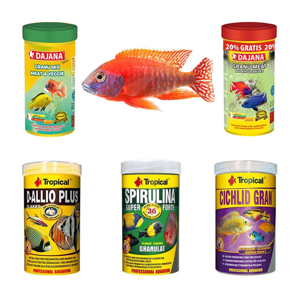 Malawi Ciklet Balıklarına Özel Yem Paketi (AÇIK YEM)Malawicikletpaket