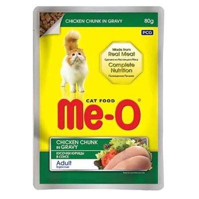 ME-O SOS İÇİNDE POUCH PARÇA TAVUK ETLİ KEDİ KONSERVESİ 80GR