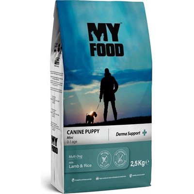 MY FOOD KUZULU VE PİRİNÇLİ YAVRU KÜÇÜK IRK KÖPEK MAMASI DERMA SUPPORT 2,5 KG